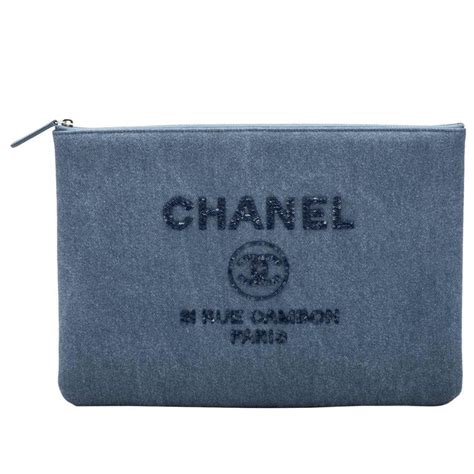 chanel clutch bag black|chanel denim clutch.